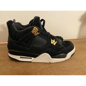 Jordan Nike size 6.5 Youth big kids 4 Retro Royalty (PS) sneakers gold black